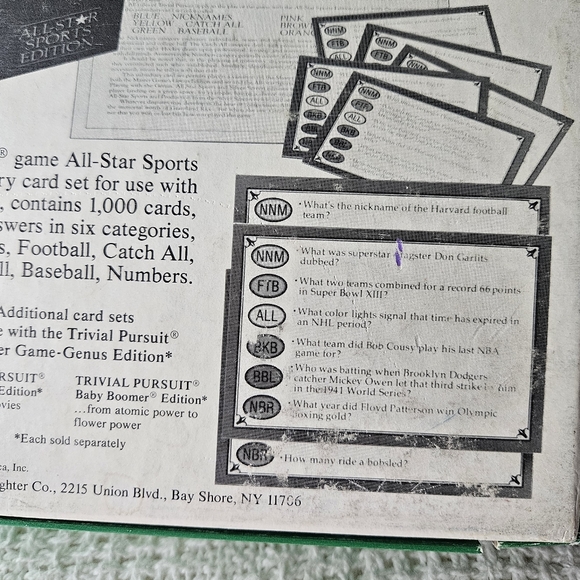 Trivial Pursuit Card‎ Game - All Star Sports Edition Expansion Set VINTAGE - Picture 15 of 16